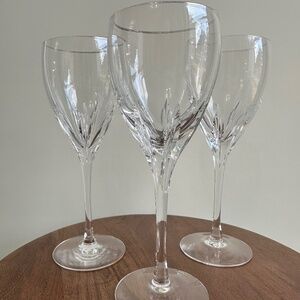 DISCONTINUED Lenox firelight clear Crystal wine glasses set of 3